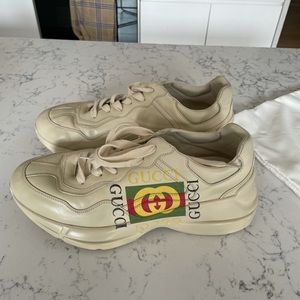 Gucci Rhyton Logo Sneakers Size 43 (9.5 US)